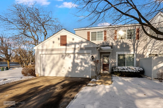 view of front of house featuring a garage