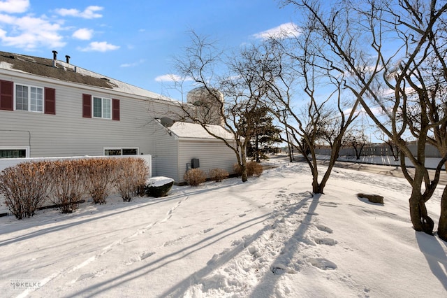 view of snowy exterior