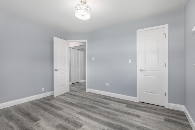 unfurnished room featuring light wood-type flooring