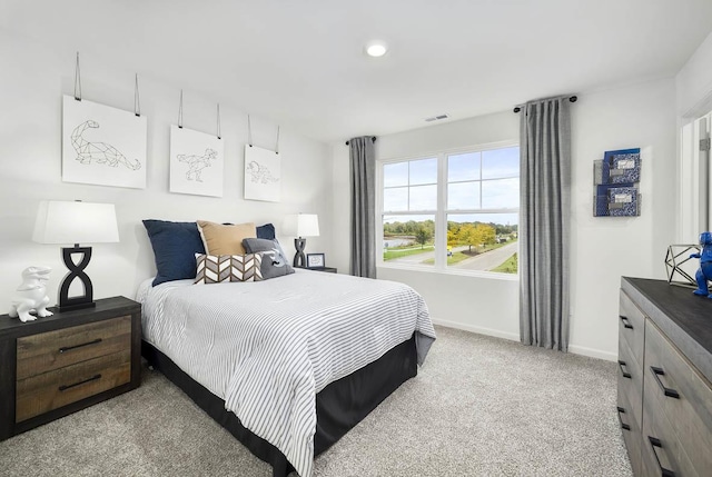 view of carpeted bedroom