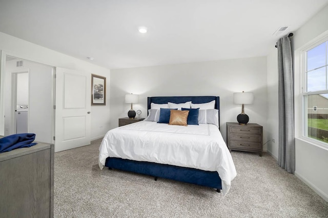 view of carpeted bedroom