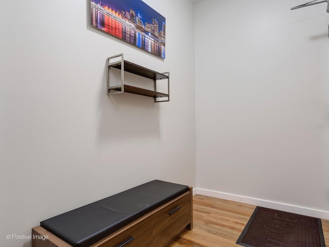 mudroom featuring hardwood / wood-style flooring