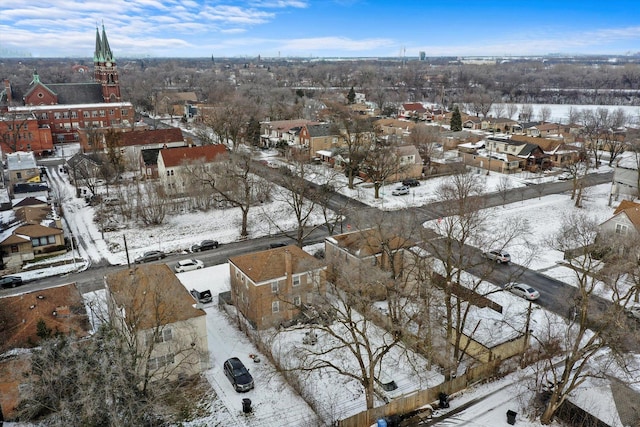 view of snowy aerial view