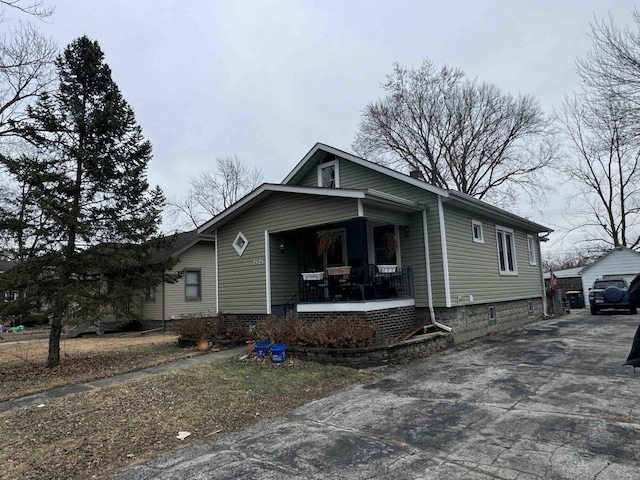 bungalow-style house with a porch