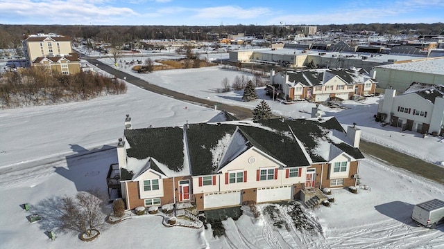 view of snowy aerial view