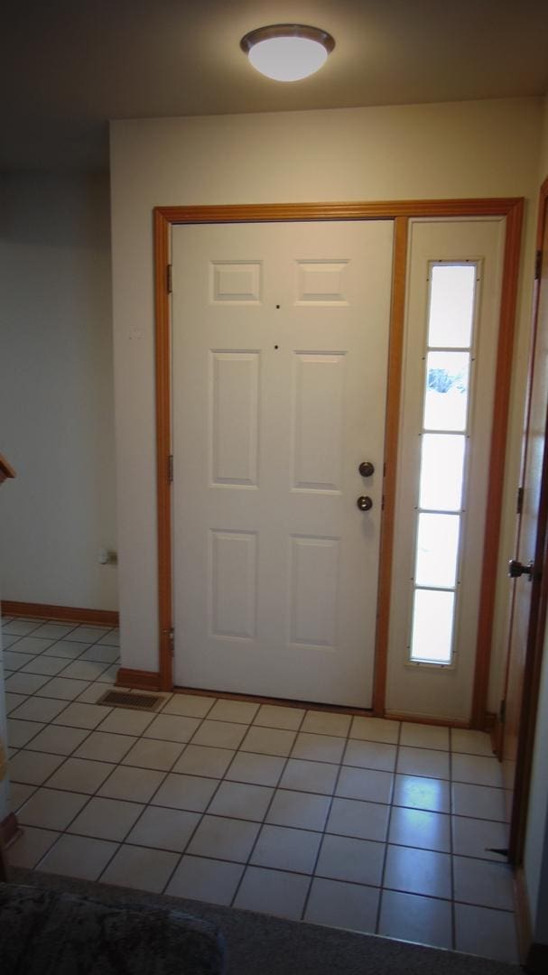 foyer entrance featuring tile patterned flooring and a healthy amount of sunlight