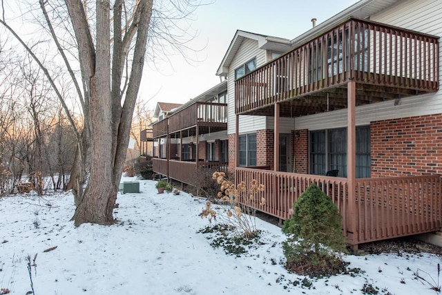 view of snowy exterior