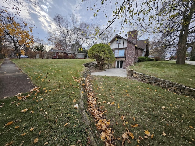 view of yard featuring a patio area