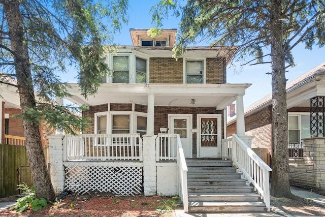 view of front facade with a porch