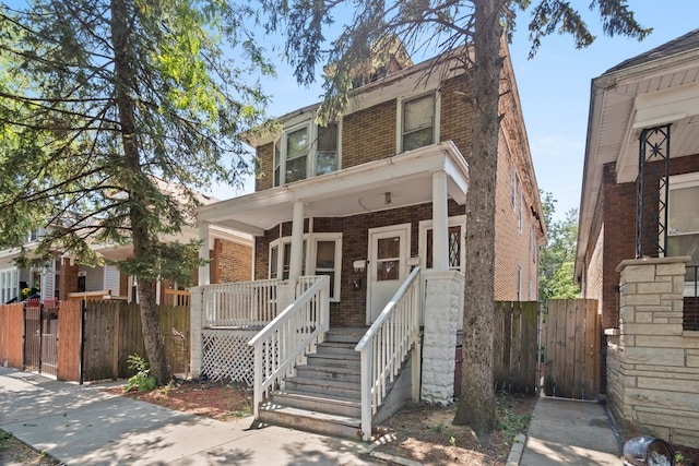 view of front of house with a porch