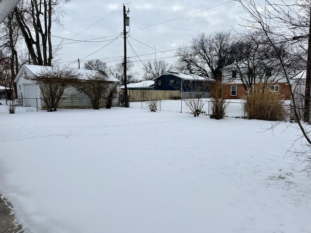 view of snowy yard