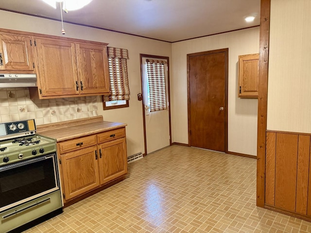 kitchen with gas range oven