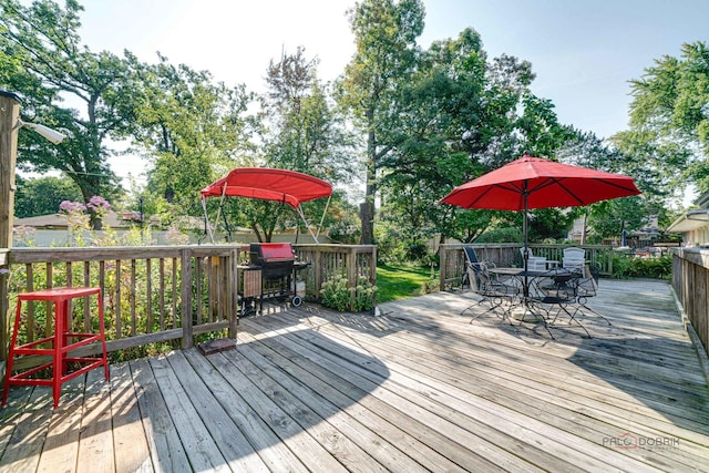 view of wooden deck