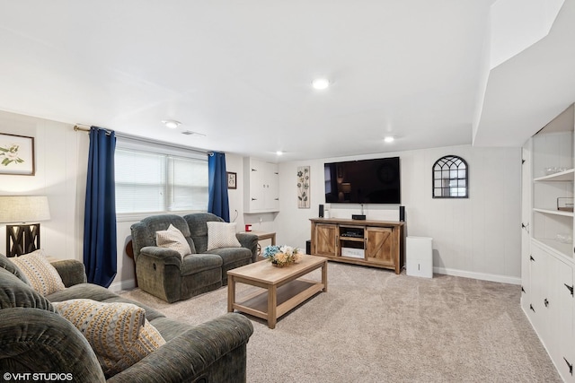 view of carpeted living room