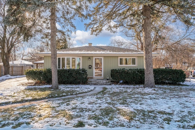 view of front of home