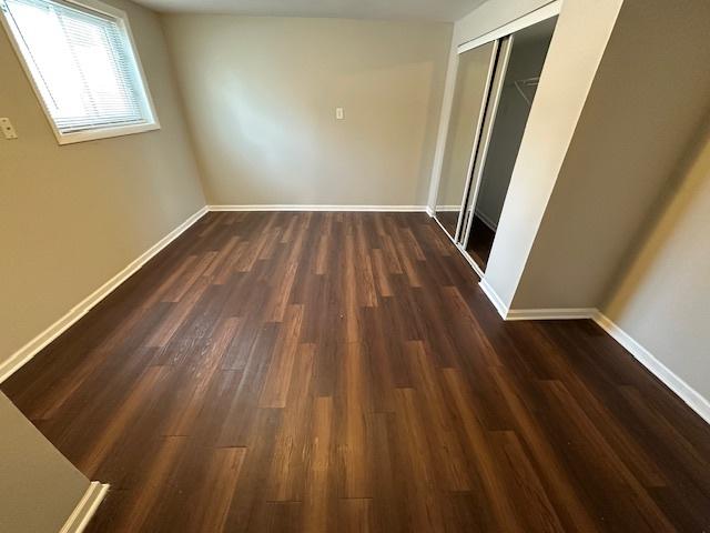 interior space featuring dark hardwood / wood-style floors