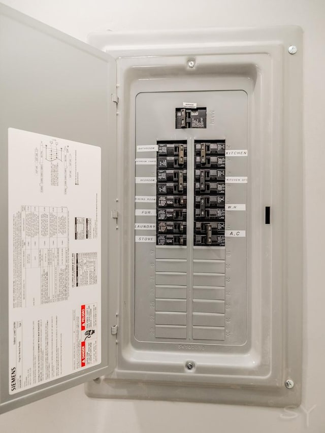 utility room featuring electric panel