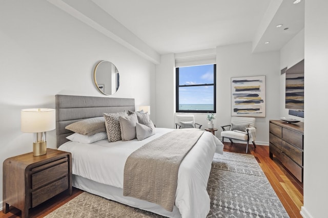 bedroom featuring hardwood / wood-style floors