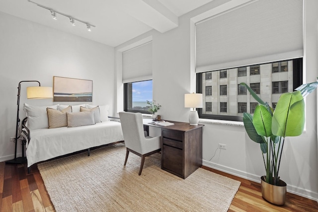 bedroom featuring light wood-type flooring