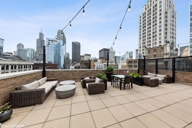 view of patio with outdoor lounge area