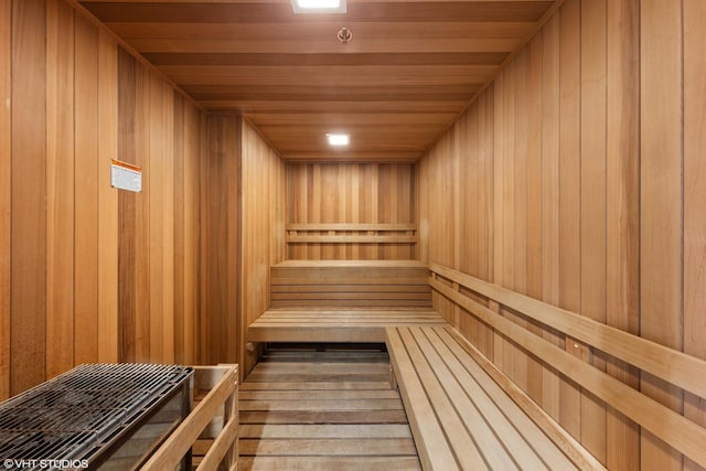 view of sauna