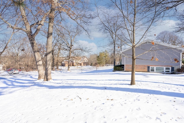 view of snowy yard