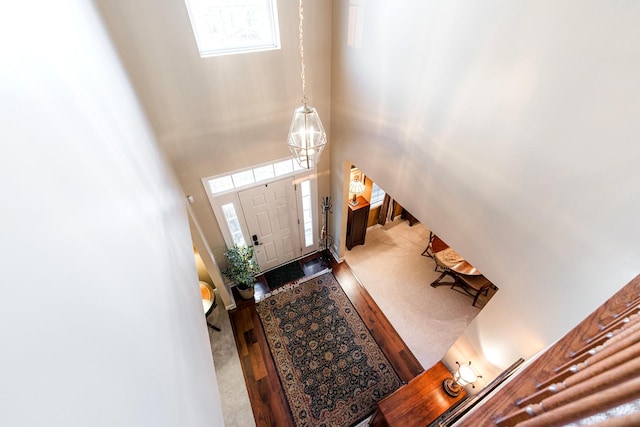 entryway featuring a high ceiling