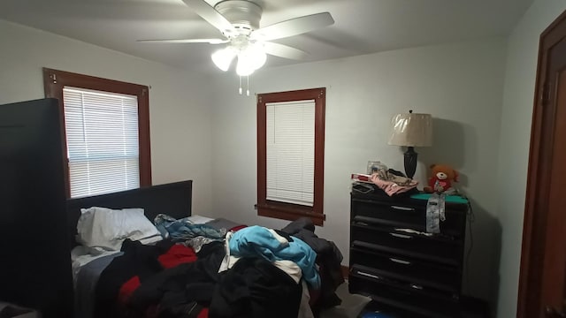 bedroom with ceiling fan