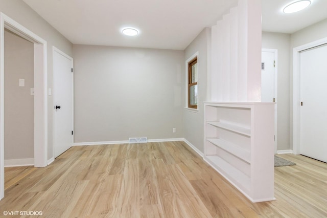 empty room featuring light hardwood / wood-style flooring