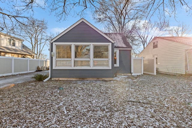 view of rear view of property