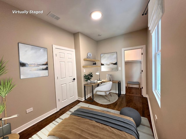 interior space with hardwood / wood-style floors