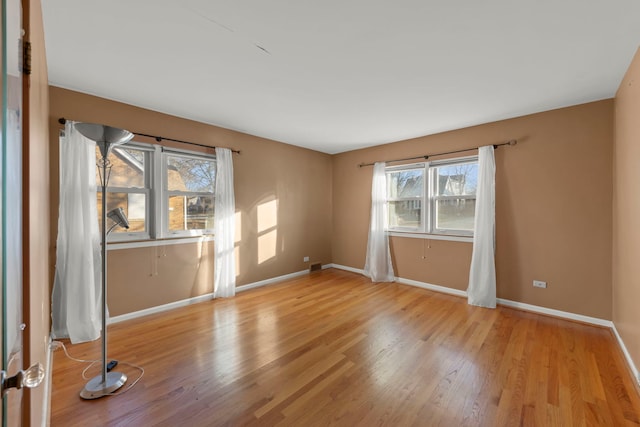 empty room featuring light hardwood / wood-style flooring