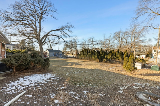 view of snowy yard