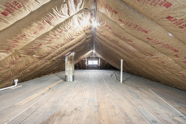 view of attic