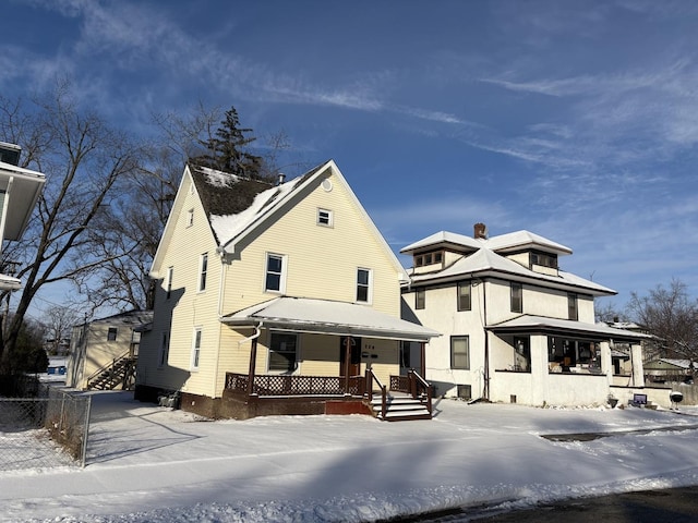 view of front of home featuring a porch