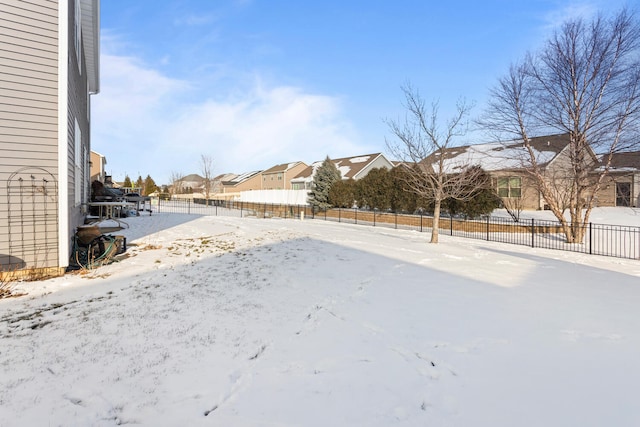 view of snowy yard