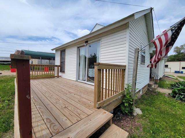 407 E Walnut St, Oglesby, IL 61348 - view of wooden deck