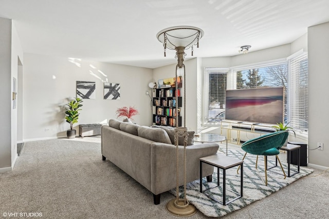 view of carpeted living room