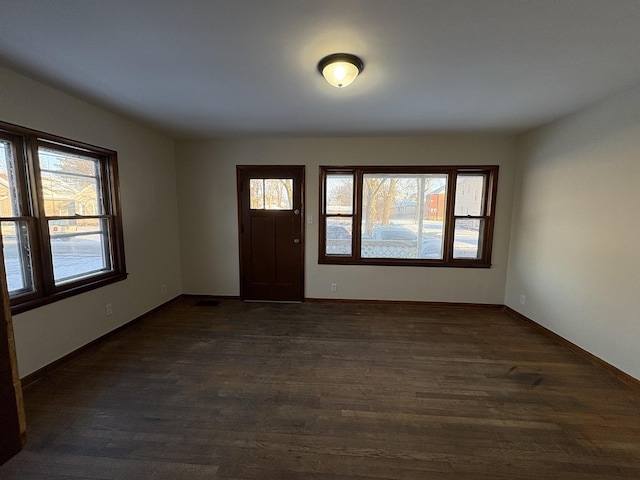 foyer featuring dark hardwood / wood-style flooring