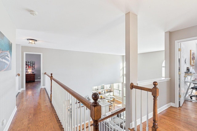 hall featuring hardwood / wood-style floors