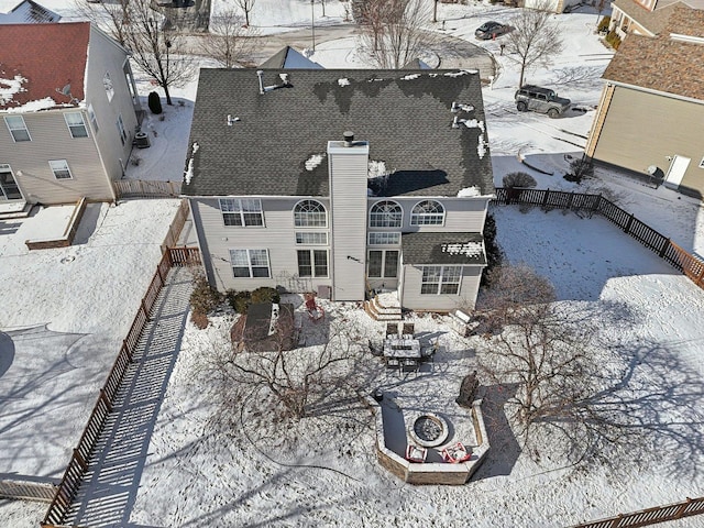 view of snowy aerial view