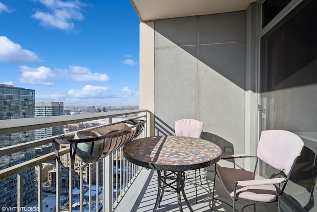 balcony with a city view