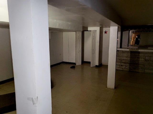 view of basement