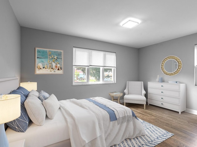 bedroom featuring hardwood / wood-style flooring