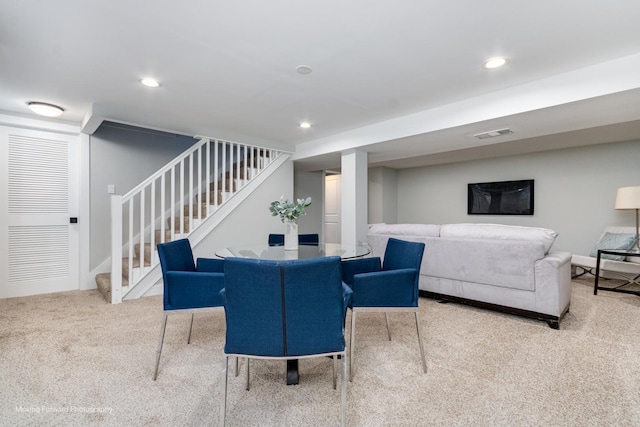 view of carpeted living room