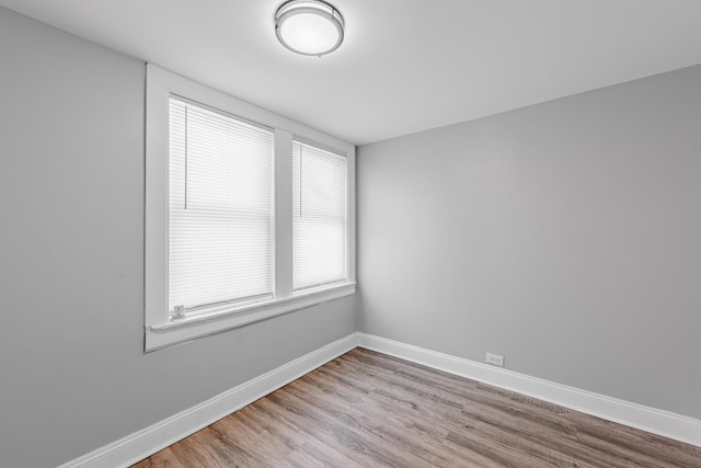 empty room featuring light hardwood / wood-style floors