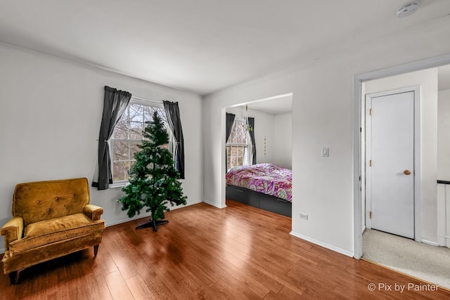 bedroom featuring hardwood / wood-style floors