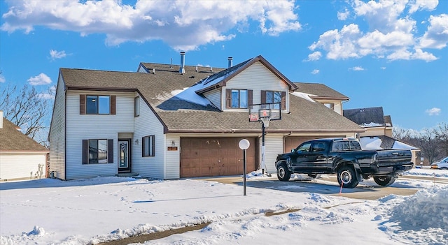 view of front of house featuring a garage