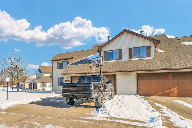 view of front facade with a garage