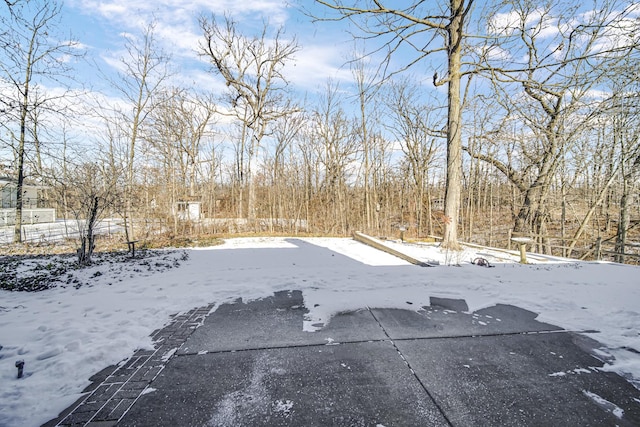 view of snowy yard